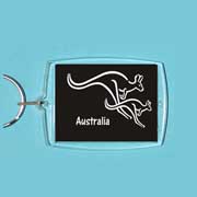 Acrylic Keyring Brushart Kangaroo